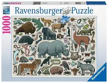 Atlas divokých zvířat 1000 dílků 2D Puzzle;Puzzle pro dospělé - obrázek 1 - Ravensburger