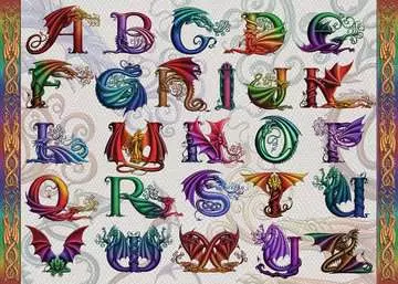 Dračí abeceda 1000 dílků 2D Puzzle;Puzzle pro dospělé - obrázek 2 - Ravensburger