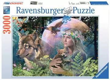 Puzzle 3000 p - Loups au clair de lune Puzzle;Puzzles adultes - Image 1 - Ravensburger