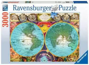 Puzzle 2D 3000 elementów: Antyczna mapa świata Puzzle;Puzzle dla dorosłych - Zdjęcie 1 - Ravensburger