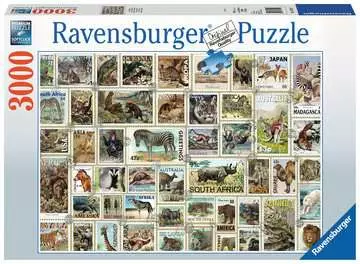 ZNACZKI POCZTOWE - ZWIERZĘTA 3000EL Puzzle;Puzzle dla dorosłych - Zdjęcie 1 - Ravensburger