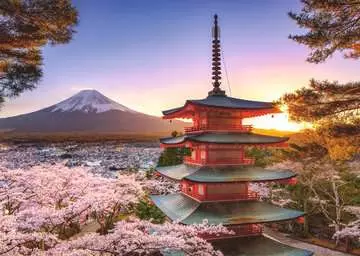 Puzzle 1000 p - Cerisiers en fleurs du Mont Fuji Puzzle;Puzzles adultes - Image 2 - Ravensburger