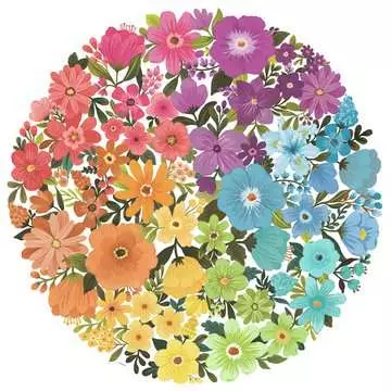 Puzzle rond 500 p - Fleurs (Circle of Colors) Puzzle;Puzzles adultes - Image 2 - Ravensburger