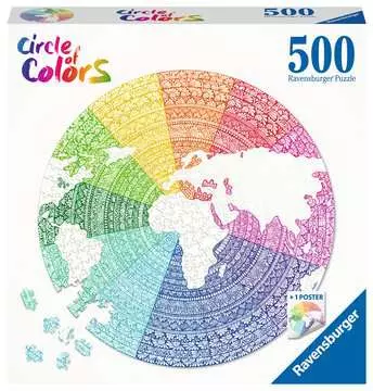 Puzzle rond 500 p - Mandala (Circle of Colors) Puzzle;Puzzles adultes - Image 1 - Ravensburger