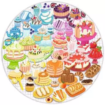 Puzzle rond 500 p - Desserts (Circle of Colors) Puzzle;Puzzles adultes - Image 2 - Ravensburger