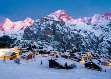 Dechberoucí hory: Bernská vysočina, Murren ve Švýcarsku 1000 dílků 2D Puzzle;Puzzle pro dospělé - obrázek 2 - Ravensburger
