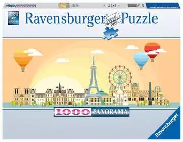 Den v Paříži 1000 dílků Panorama 2D Puzzle;Puzzle pro dospělé - obrázek 1 - Ravensburger