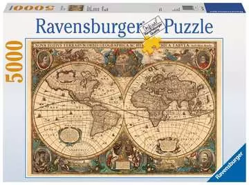 Stará mapa světa 5000 dílků 2D Puzzle;Puzzle pro dospělé - obrázek 1 - Ravensburger