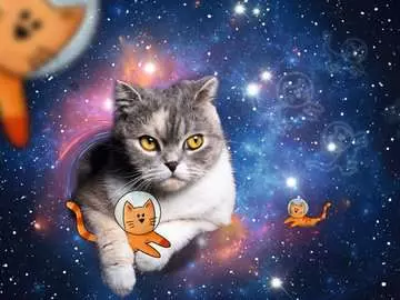 AT: Cats in Space 1500p Palapelit;Aikuisten palapelit - Kuva 2 - Ravensburger