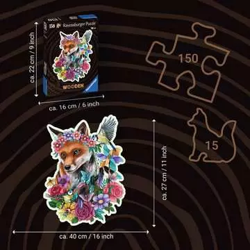 Dřevěné puzzle Barevná liška 150 dílků 2D Puzzle;Dětské puzzle - obrázek 4 - Ravensburger