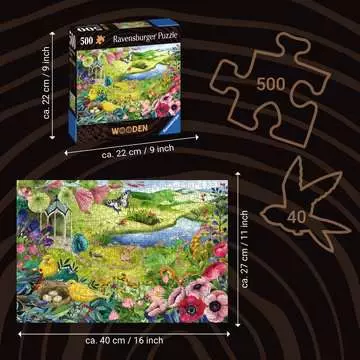 Garden - 500 pz Puzzle;Puzzle di legno - immagine 4 - Ravensburger