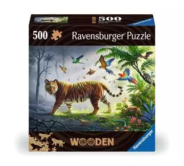 Dřevěné puzzle Tygr v džungli 500 dílků 2D Puzzle;Puzzle pro dospělé - obrázek 1 - Ravensburger