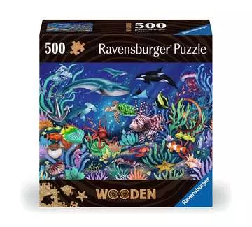 Puzzle en bois - Rectangulaire - 500 pcs - Monde marin coloré Puzzle;Puzzles adultes - Image 1 - Ravensburger