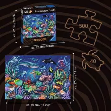 17515 4  ウッドパズル  アンダー・ザ・シー  500 パズル;ウッドパズル - 画像 4 - Ravensburger