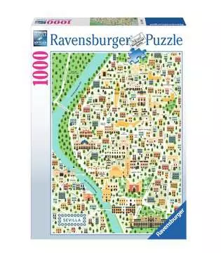 Sevilla na mapě 1000 dílků 2D Puzzle;Puzzle pro dospělé - obrázek 1 - Ravensburger