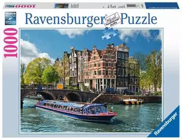 KANAŁ WODNY AMSTERDAM 1000EL Puzzle;Puzzle dla dorosłych - Zdjęcie 1 - Ravensburger