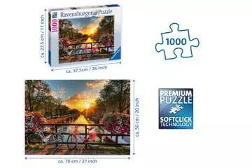 Bicycles in Amsterdam, 1000pc Puslespil;Puslespil for voksne - Billede 3 - Ravensburger