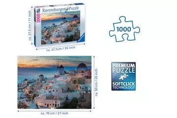 Puzzle 2D 1000 elementów: Wieczór na Santorini Puzzle;Puzzle dla dorosłych - Zdjęcie 3 - Ravensburger