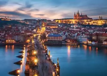 PRAGA NOCĄ 1000 EL Puzzle;Puzzle dla dorosłych - Zdjęcie 2 - Ravensburger