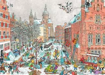 AMSTERDAM ZIMĄ 1000EL Puzzle;Puzzle dla dorosłych - Zdjęcie 2 - Ravensburger