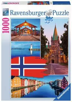 Trondheim Collage         1000p Puslespil;Puslespil for voksne - Billede 1 - Ravensburger