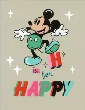 CreArt - 24x30 cm - H is for Happy / Mickey Mouse Loisirs créatifs;Peinture - Numéro d’art - Image 3 - Ravensburger