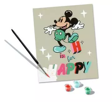 CreArt - 24x30 cm - H is for Happy / Mickey Mouse Loisirs créatifs;Peinture - Numéro d’art - Image 4 - Ravensburger