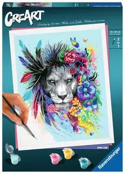 CreArt - grand - Lion Loisirs créatifs;Peinture - Numéro d’art - Image 1 - Ravensburger