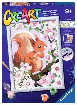 CreArt Roztomilá veverka (se třpytkami) Kreativní a výtvarné hračky;CreArt Malování pro děti - obrázek 1 - Ravensburger
