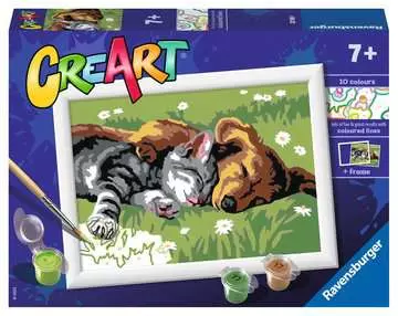 CreArt Spící pes a kočka Kreativní a výtvarné hračky;CreArt Malování pro děti - obrázek 1 - Ravensburger