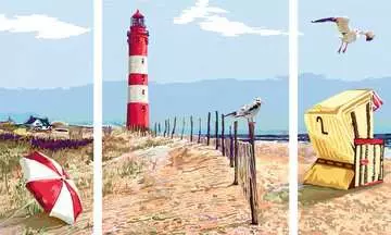 CreArt Serie Premium Trittico - Spiaggia del nord Giochi Creativi;CreArt Adulti - immagine 2 - Ravensburger