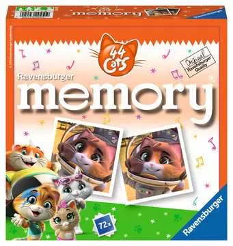 memory® 44 Gatti, Gioco Memory per Famiglie, Età Raccomandata 4+, 72 Tessere Giochi in Scatola;memory® - immagine 1 - Ravensburger