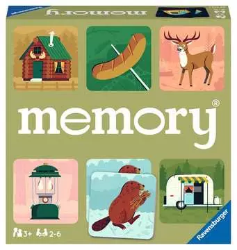 memory® Avventure in campeggio, Gioco Memory per Famiglie, Età Raccomandata 4+, 72 Tessere Giochi in Scatola;memory® - immagine 1 - Ravensburger