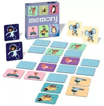 memory® Animali felici, Gioco Memory per Famiglie, Età Raccomandata 4+, 72 Tessere Giochi in Scatola;memory® - immagine 2 - Ravensburger