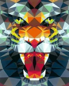 CreArt - 24x30 cm - Polygon Tiger Loisirs créatifs;Numéro d art - Image 2 - Ravensburger