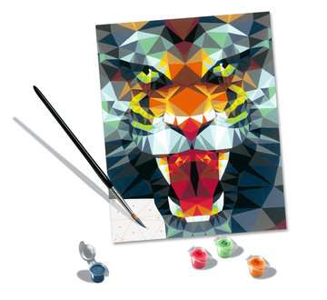 CreArt - 24x30 cm - Polygon Tiger, Peinture - Numéro d'art, Loisirs  créatifs, Produits, frBE