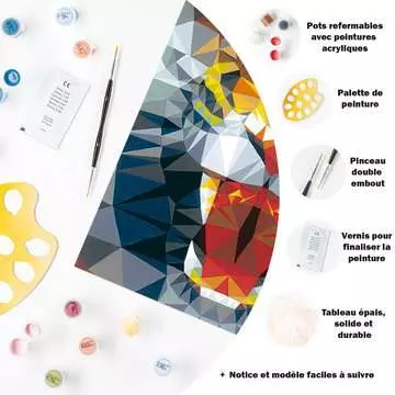 CreArt - 24x30cm - Polygon Tiger Loisirs créatifs;Peinture - Numéro d’art - Image 6 - Ravensburger