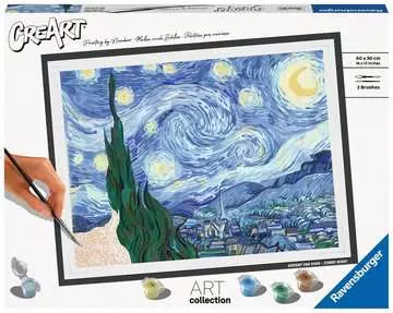 CreArt - 30x40 cm - Van Gogh - La nuit étoilée Loisirs créatifs;Numéro d art - Image 1 - Ravensburger