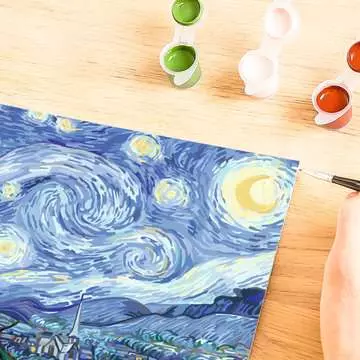 CreArt - 30x40 cm - Van Gogh - La nuit étoilée Loisirs créatifs;Numéro d art - Image 7 - Ravensburger