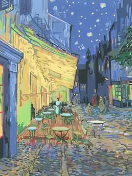 CreArt Serie B - ART COLLECTION - Van Gogh, Terraza de café por la noche Juegos Creativos;CreArt Adultos - imagen 2 - Ravensburger