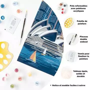 CreArt - 24x30cm - Sydney Loisirs créatifs;Peinture - Numéro d’art - Image 8 - Ravensburger