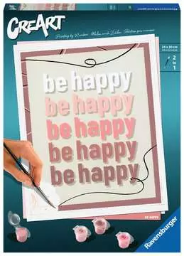 CreArt Buď šťastný: Be happy Kreativní a výtvarné hračky;CreArt Malování pro dospělé - obrázek 1 - Ravensburger