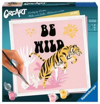 CreArt Serie Trend quadrati - Be Wild: Tigre Giochi Creativi;CreArt Adulti - immagine 1 - Ravensburger