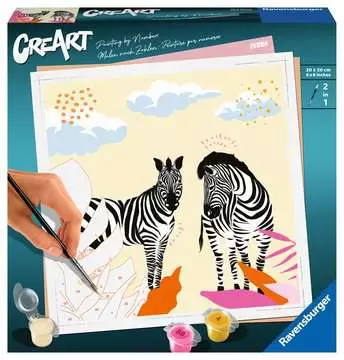 CreArt Serie Trend quadrati - Zebra Giochi Creativi;CreArt Adulti - immagine 1 - Ravensburger