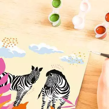 CreArt - 20x20cm - Zèbre Loisirs créatifs;Peinture - Numéro d’art - Image 7 - Ravensburger