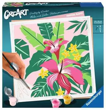 CreArt 20x20 cm tropical Loisirs créatifs;Peinture - Numéro d’art - Image 1 - Ravensburger