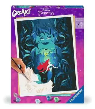 CreArt 30x40cm Ariel et Ursula Disney Princess Loisirs créatifs;Peinture - Numéro d’art - Image 1 - Ravensburger