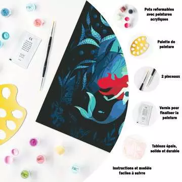 CreArt - 30x40cm - Ariel et Ursula Disney Princess Loisirs créatifs;Peinture - Numéro d’art - Image 6 - Ravensburger