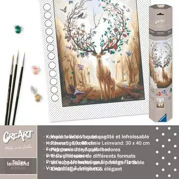CreArt - Toiles - Cerf enchanté Loisirs créatifs;Peinture - Numéro d’art - Image 4 - Ravensburger