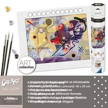 CreArt - Toiles - Kandinsky - Jaune, Rouge, Bleu Loisirs créatifs;Peinture - Numéro d’art - Image 4 - Ravensburger